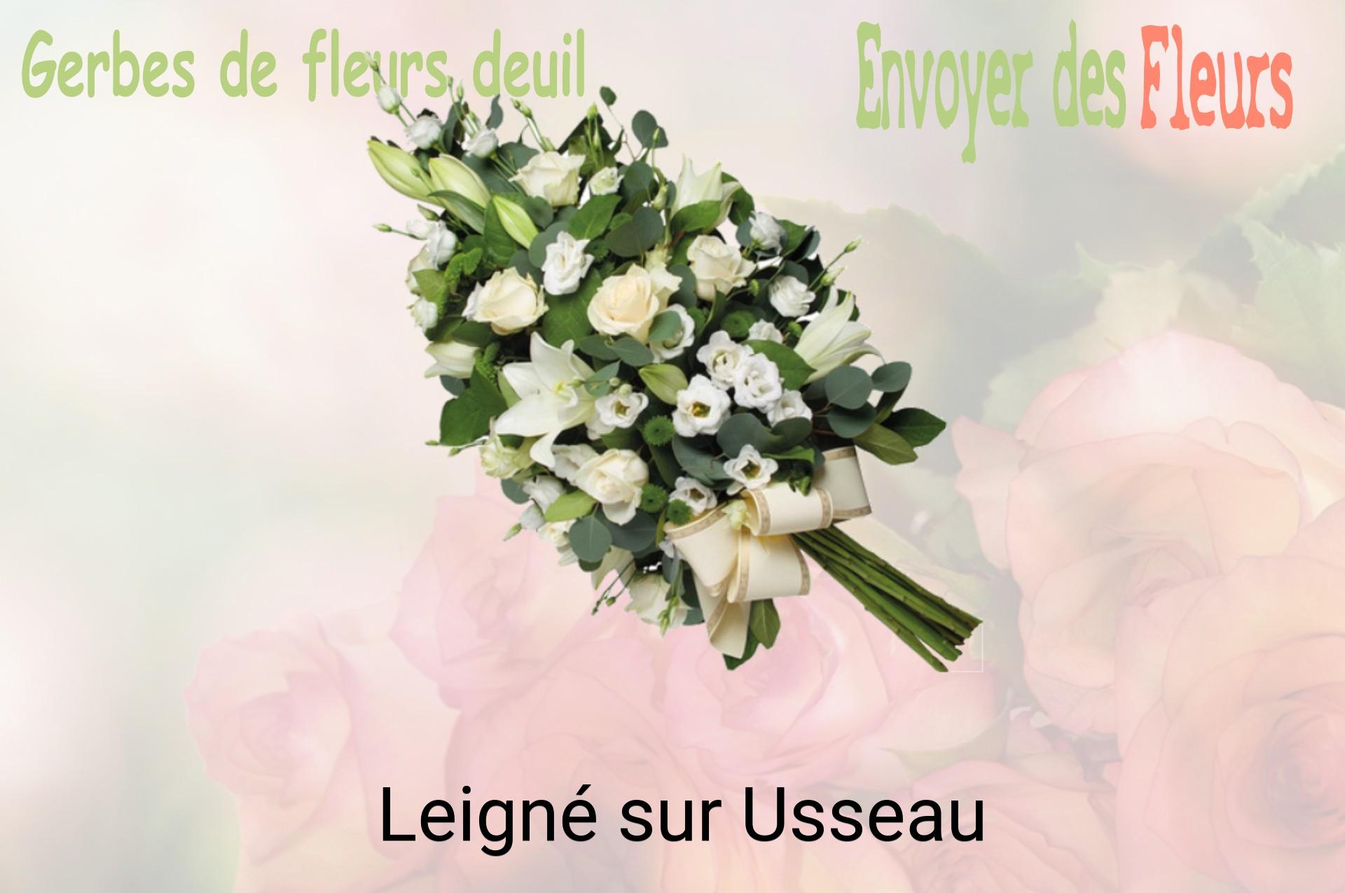 Gerbe de fleurs de deuil livrée à Leigné-sur-Usseau